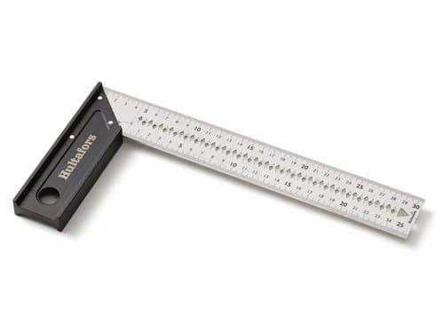 HULTAFORS Robust præcisionsvinkel 30cm med pulverlakeret aluminiumsanslag og klinge i rustfrit stål