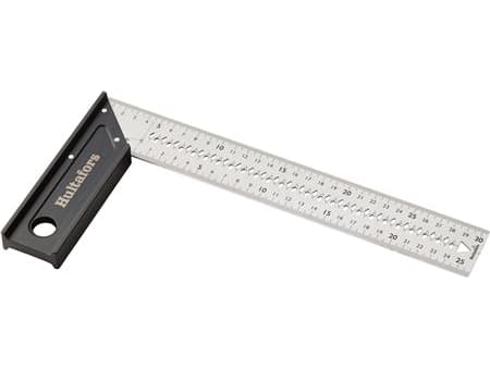 HULTAFORS Robust præcisionsvinkel 30cm med pulverlakeret aluminiumsanslag og klinge i rustfrit stål