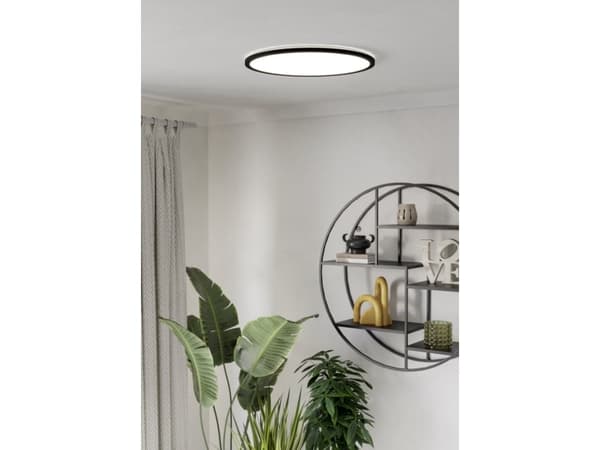 EGLO ROVITO-R LOFT Ø500 CCT 28,8W 3600LM DÆMPB. IP44 SORT
