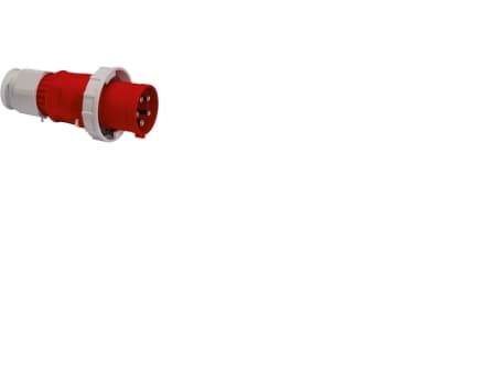 CEE stikprop 125A 400V klokken H6 5 polet rød, IP67, polyamid