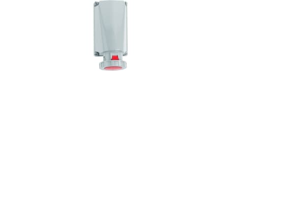 CEE pistorasiaH6 400V 125A 5-napainen, punainenleveys x korkeus 160x260 mm, yläosa M50IP67, polyamidi.