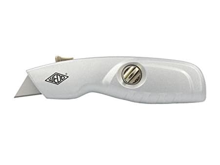 WEDO Safety-Cutter ALU, puolisuunnikkaan muotoinen terä, hopea jousikuormitteinen terä - vetäytyy automaattisesti, - 1 kpl (78 808)