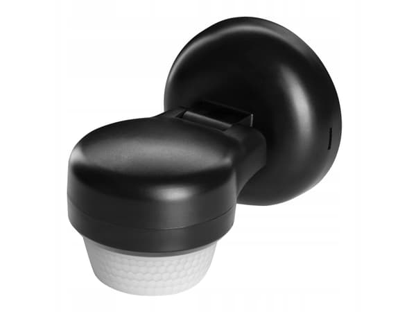 Rörelsedetektor 360st. IP65, 1200W, max. räckvidd 24m, svart