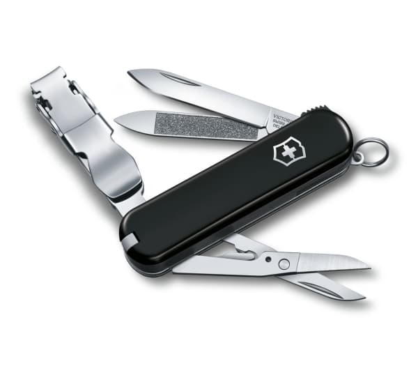 Victorinox NailClip 580, Slip joint knife, Multi-tool knife, Spey point, Svart, 8 verktyg, 6,5 cm