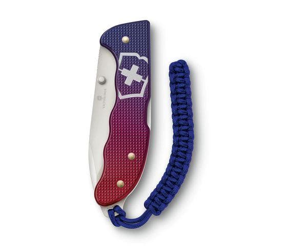 Victorinox 0.9415.D221, Fällkniv med låsblad, Jaktkniv, Clip point, Blå, Röd, 13,6 cm, 18 mm