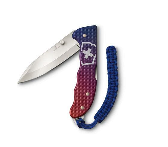 Victorinox 0.9415.D221, Fällkniv med låsblad, Jaktkniv, Clip point, Blå, Röd, 13,6 cm, 18 mm
