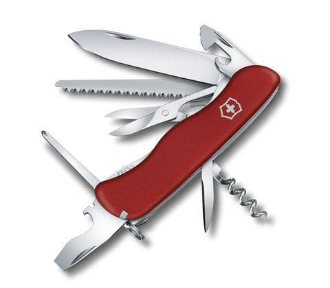 Victorinox Outrider, Fällkniv med låsblad, Kniv med flera verktyg, Polyamid, Röd, 14 verktyg, 3,7 mm
