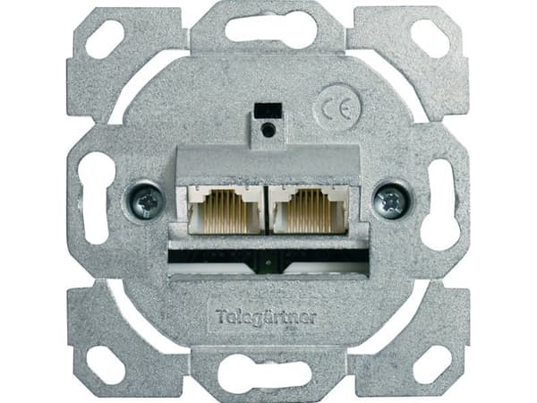 Telegärtner 100022944, 2 x RJ-45, 500 mO, sinkki, sinkki, -40 - 70 °C, 70 mm, 70 mm