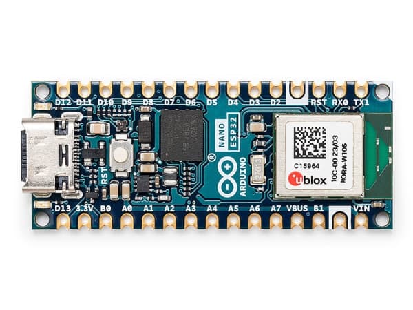 Arduino Nano ESP32, 240 MHz, u-blox NORA-W106, 128 MB, 512 KB, Arduino, Beräkningsmodul