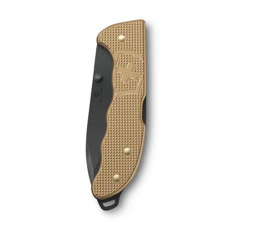 Victorinox Evoke BS Alox, Fällkniv med låsblad, Jaktkniv, Clip point, Beige, 13,6 cm, 18 mm