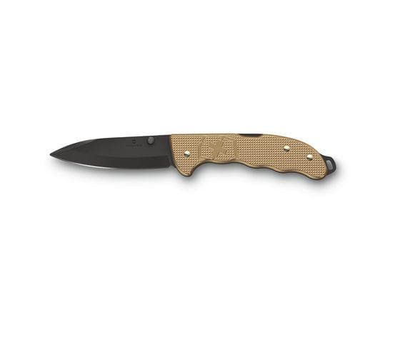 Victorinox Evoke BS Alox, Fällkniv med låsblad, Jaktkniv, Clip point, Beige, 13,6 cm, 18 mm