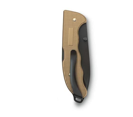 Victorinox Evoke BS Alox, Fällkniv med låsblad, Jaktkniv, Clip point, Beige, 13,6 cm, 18 mm