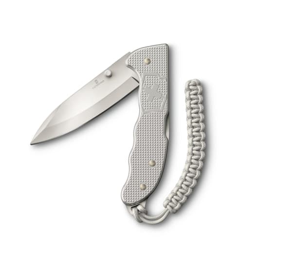 Victorinox Evoke Alox, Fällkniv med låsblad, Drop point, Rostfritt stål, Aluminium Oxide (Alox), Grå, 13,6 cm