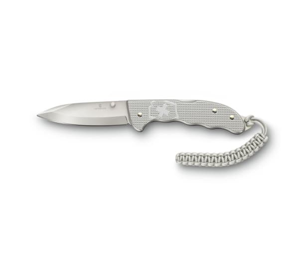 Victorinox Evoke Alox, Fällkniv med låsblad, Drop point, Rostfritt stål, Aluminium Oxide (Alox), Grå, 13,6 cm