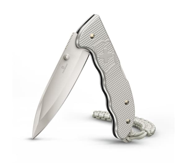 Victorinox Evoke Alox, Fällkniv med låsblad, Drop point, Rostfritt stål, Aluminium Oxide (Alox), Grå, 13,6 cm
