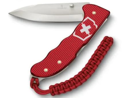 Victorinox Evoke Alox, Fällkniv med låsblad, Jaktkniv, Clip point, Röd, 13,6 cm, 18 mm