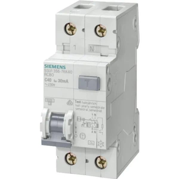 Siemens 5SU1356-6KK16, Vikavirtasuoja, Tyyppi A, 6000 A, IP20, 230 V