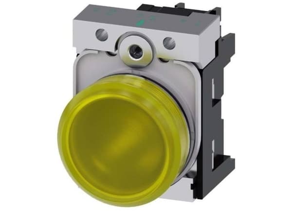 Siemens 3SU1152-6AA30-1AA0, Gul, IP20, CCC, CSA, UL, EAC, CE, 24 V, 2,2 cm, 2,2 cm