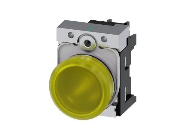 Siemens 3SU1152-6AA30-1AA0, Gul, IP20, CCC, CSA, UL, EAC, CE, 24 V, 2,2 cm, 2,2 cm