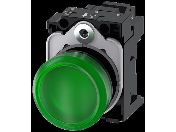 Siemens 3SU1106-6AA40-3AA0, 30 mm, 60 mm, 80 mm, 1 styck, Grön, Tjeckien