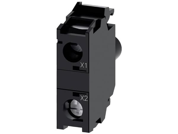 Siemens 3SU14011BG601AA0, Belysning, Skru, Sort, LED, IP40 IP20, AC, DC