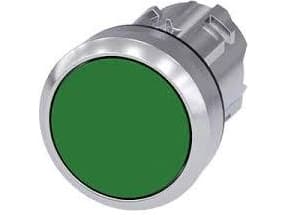 Tryckknapp 22mm rund metall höggl grön knapp