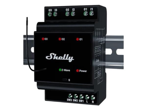 Shelly DIN-skinne ""Wave Pro 3"" relé maks. 48 A 3 faser 3x 16A (Shelly_W_Pro_3)