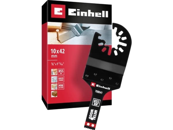 Einhell 708041 Sticksågblad BIM Met, 10mm Bimetal Tillbehörssats, multifunktionsverktyg 10 mm 1 st