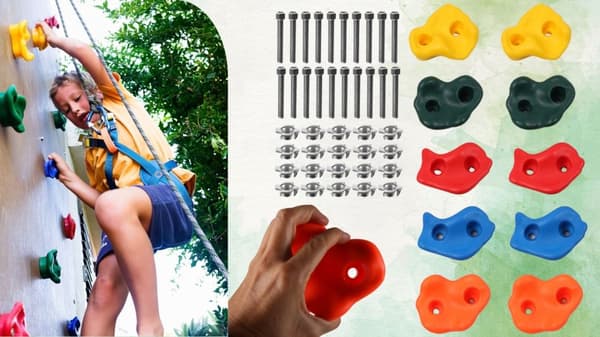 Klätterstenar, 10 stycken, för klättring på stenar för barn