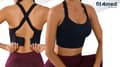 Miniatyrbild 5 av 7: Sport-bh fitness-bh träningstopp dam M mjuk och bekväm