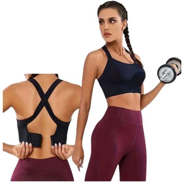 Sport-bh fitness-bh träningstopp dam M mjuk och bekväm