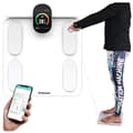 Pikkukuva 11 / 11: WOBELL-vaaka kehonkoostumusanalyysillä, valkoinen älykäs Bluetooth-yhteys puhelimeen