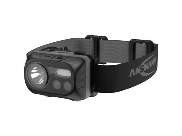 Ansmann HD230BS, Hodebåndslommelykt, Sort, Akrylonitril-butadien-styren (ABS), Knapper, IP54, COB LED