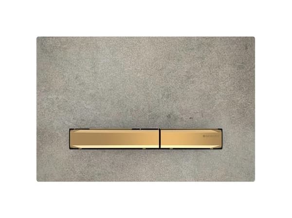 Geberit Sigma 50 ohjauspaneeli betonia/messinkiä