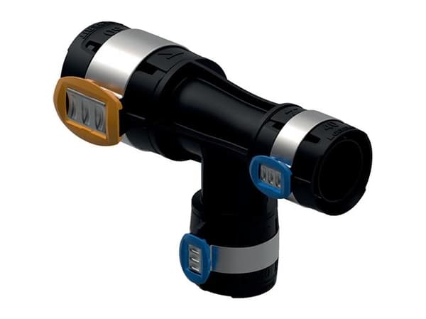 T-stykke FlowFit punainen PPSU 50-40-40mm