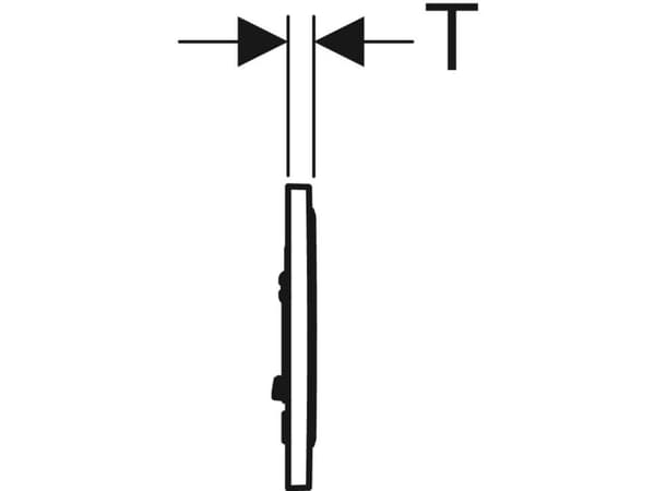 Geberit 115.758.KH.5, Huuhtelulevy, Kromi, Geberit, 246 mm, 14 mm, 164 mm