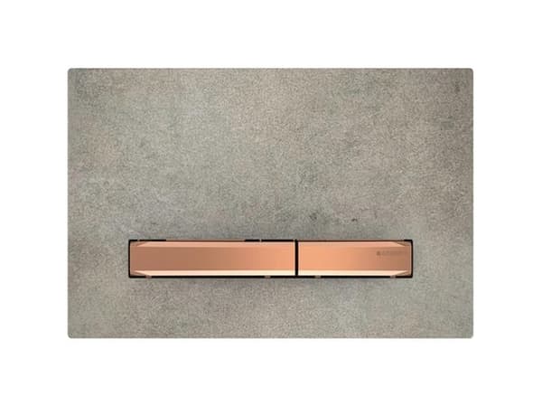 Geberit Sigma 50 ohjauspaneeli betonia/punaista kultaa