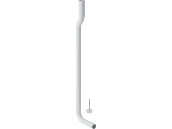 Huuhteluputki 90gr ø50mm A6cm valkoinen kromattu
