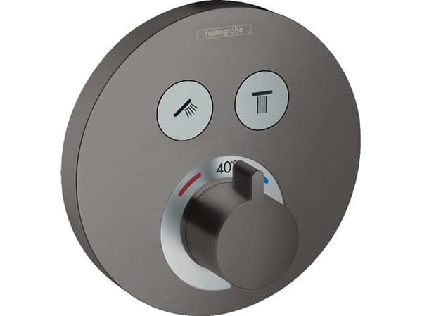 Termostat indb. Select S børstet sort