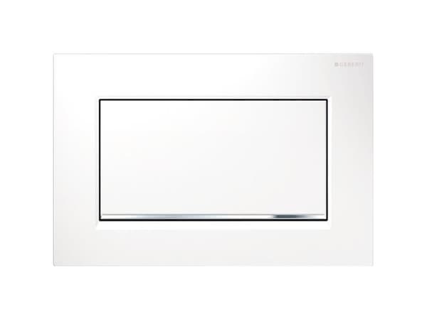 Geberit 115.893.KJ.1, Skylleplate, Hvit, Kromfarget, Geberit, 246 mm, 12 mm, 164 mm
