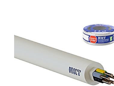 Kabel 5G2,5 mm2 NOIKLX 90 Dca - Installationskabel Lysegrå, Ring 100M - (100 meter)