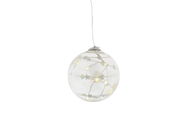 Sirius Home Sweet Christmas Ball, Light decoration figure, Transparent, Glass, 5 bulb(s), LED, Battery