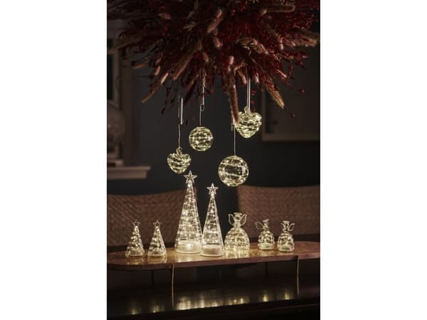 Sirius Home Sweet Christmas Ball, Light decoration figure, Transparent, Glass, 5 bulb(s), LED, Battery