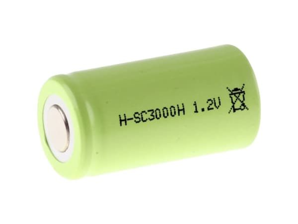 Erikoisakku Sub-C High Temperature, Flat-Top NiMH Mexcel -SC3000HT 1.2 V 3000 mAh 1 kpl