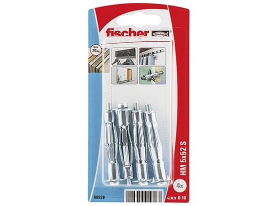 Fischer 90928, Expansionsplugg, Gipsskiva, Gipsskivor, Metall, Silver, M5, CE