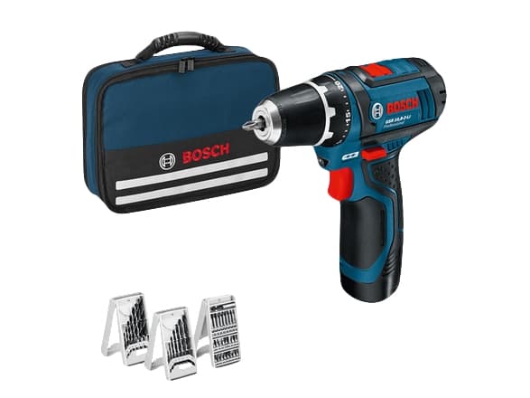 Bosch GSR 12-2-LI, pistoolikahvallinen porakone, avaimeton, 1,9 cm, 1 cm, 30 Nm, 7 mm