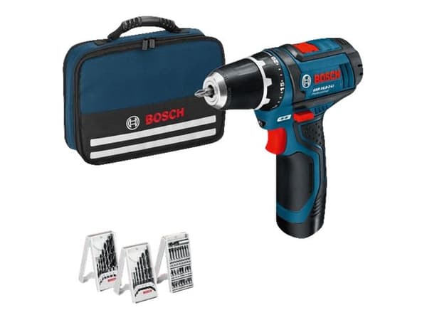 Bosch GSR 12-2-LI, pistoolikahvallinen porakone, avaimeton, 1,9 cm, 1 cm, 30 Nm, 7 mm
