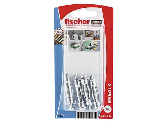 Fischer 90927, Ontto seinäankkuri, Kipsikuitulevy, Kipsilevy, Metalli, Hopea, M5, CE