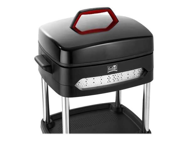FRITEL Family BBQ 3256 - Utegrill - elektrisk - 1440 kvadratcentimeter - rød/svart