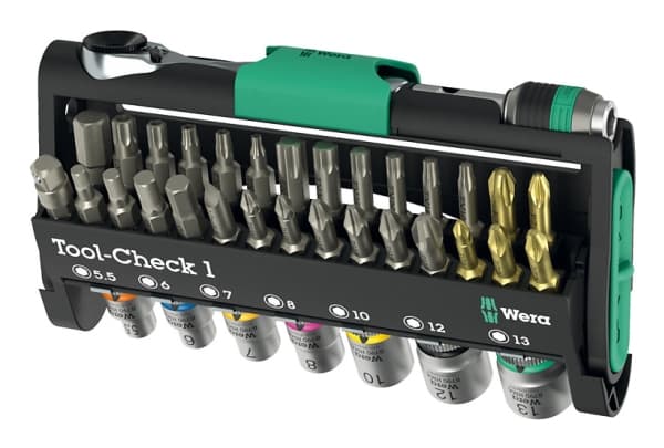 Wera Tool-Check 1, 1 del, Svart, Grön, Rostfritt stål, Rostfritt stål, 497 g, 35 mm, 170 mm